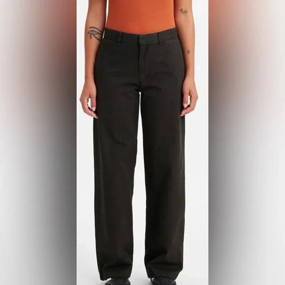 Levi's Baggy Trousers Relaxed Fit Pants Meteorite Black Gray Womens 26 Faded - Picture 1 of 6